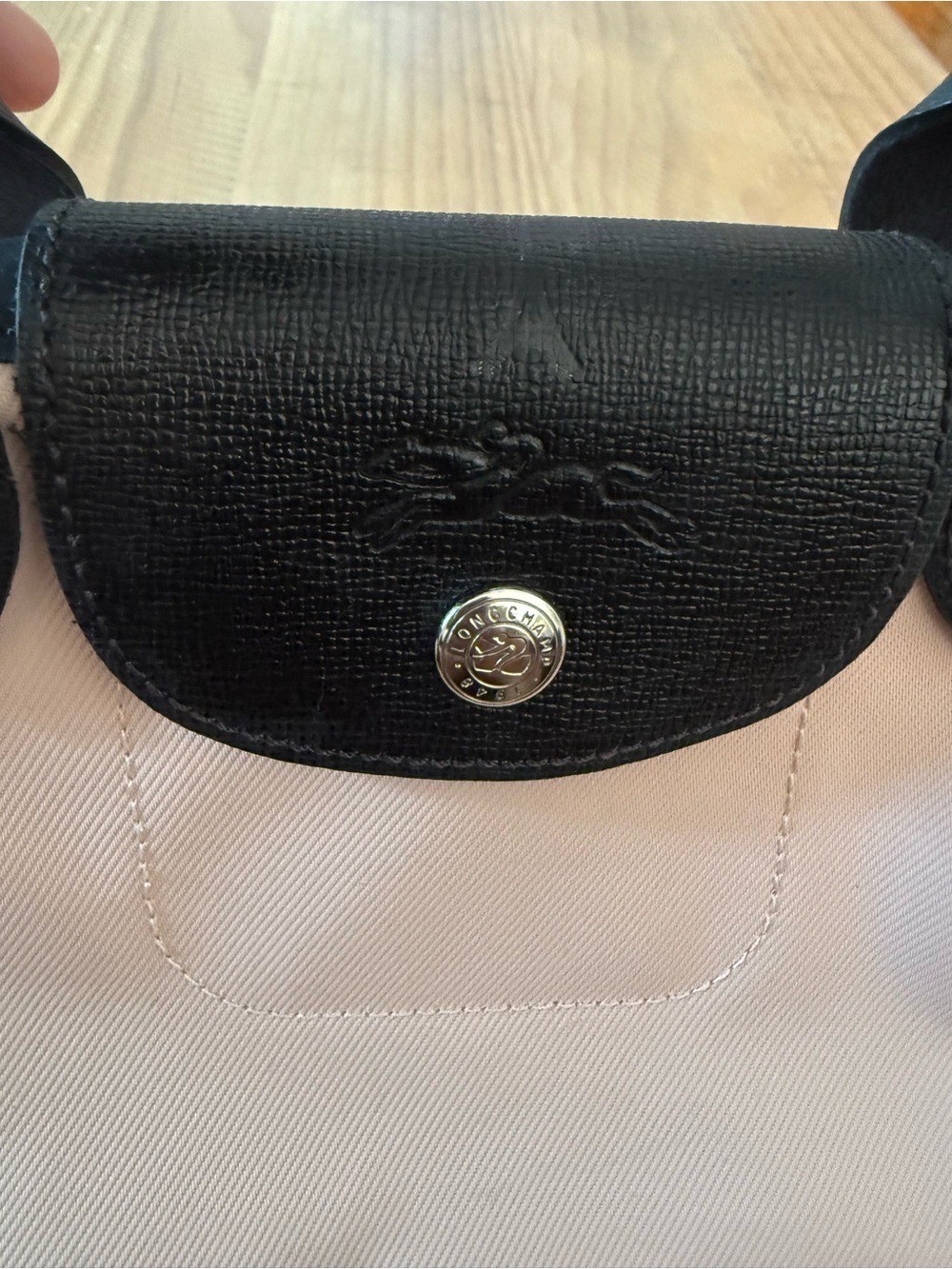 Longchamp Small Crossbody Tote in Light Pink and Black - Picture 3 of 6